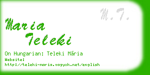 maria teleki business card