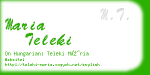 maria teleki business card